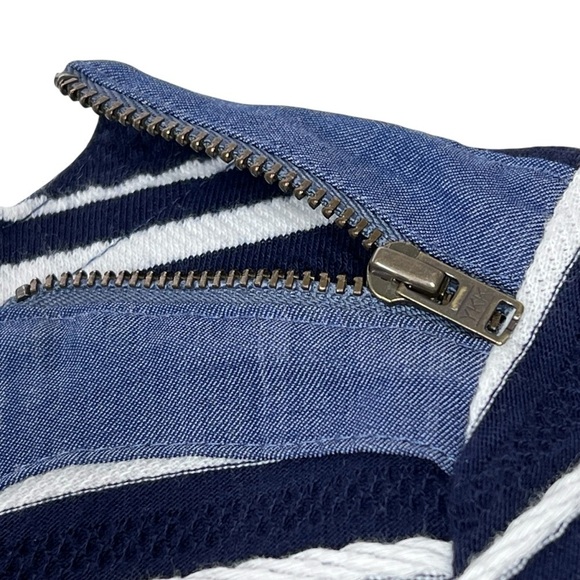 TALBOTS Navy Blue and White Striped Nautica Harbor 3/4 Sleeves Top Women's XL - Picture 7 of 16
